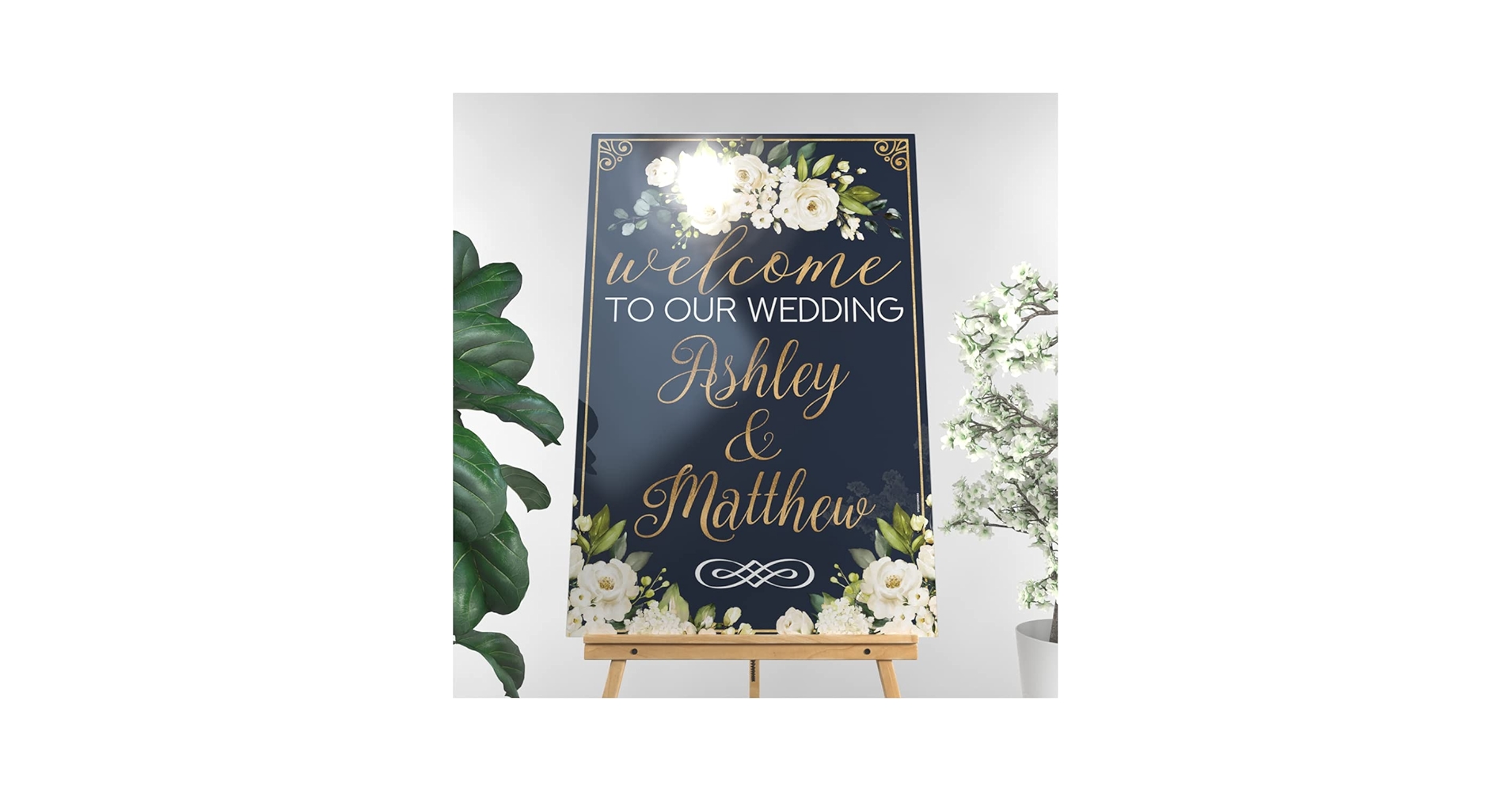 Amazon.com: Floral Chalkboard Wedding Welcome Sign - Welcome