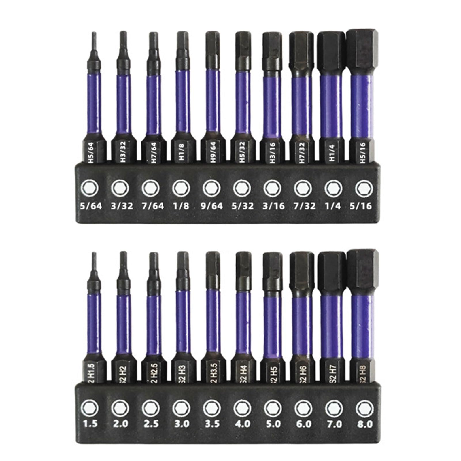 Embouts hexagonaux de tournevis H1,5-8 mm pour extraire les vis profondes sans riper
