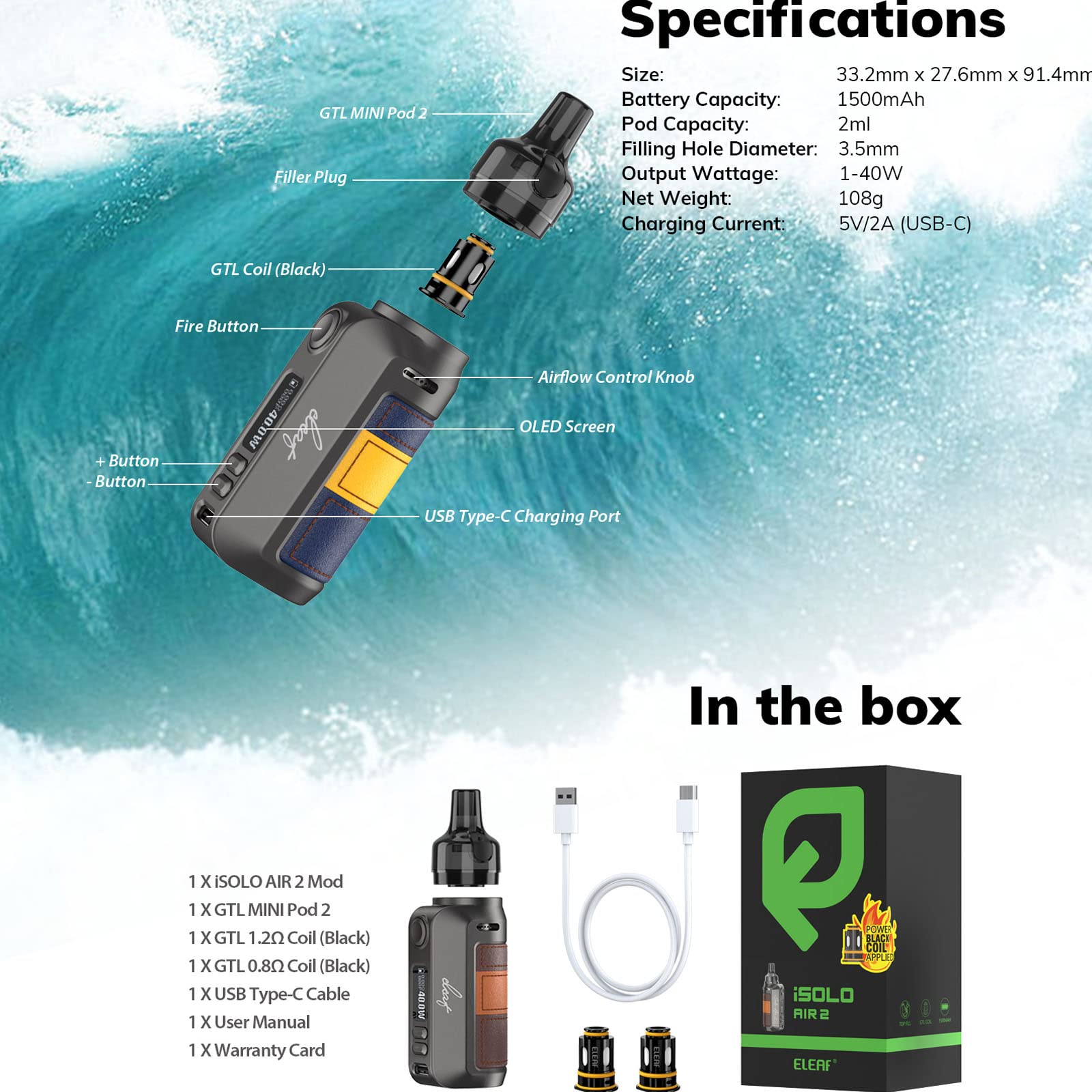 elfbar nachfüll pod läuft aus Le Pod Refill - 2 ml main image 0