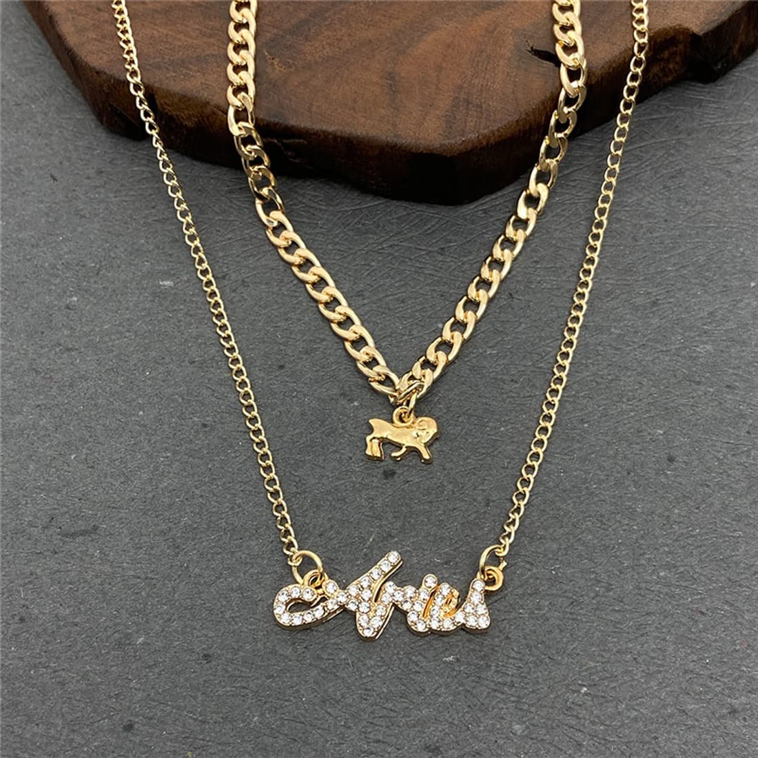 Aries Astrological Layered Necklace