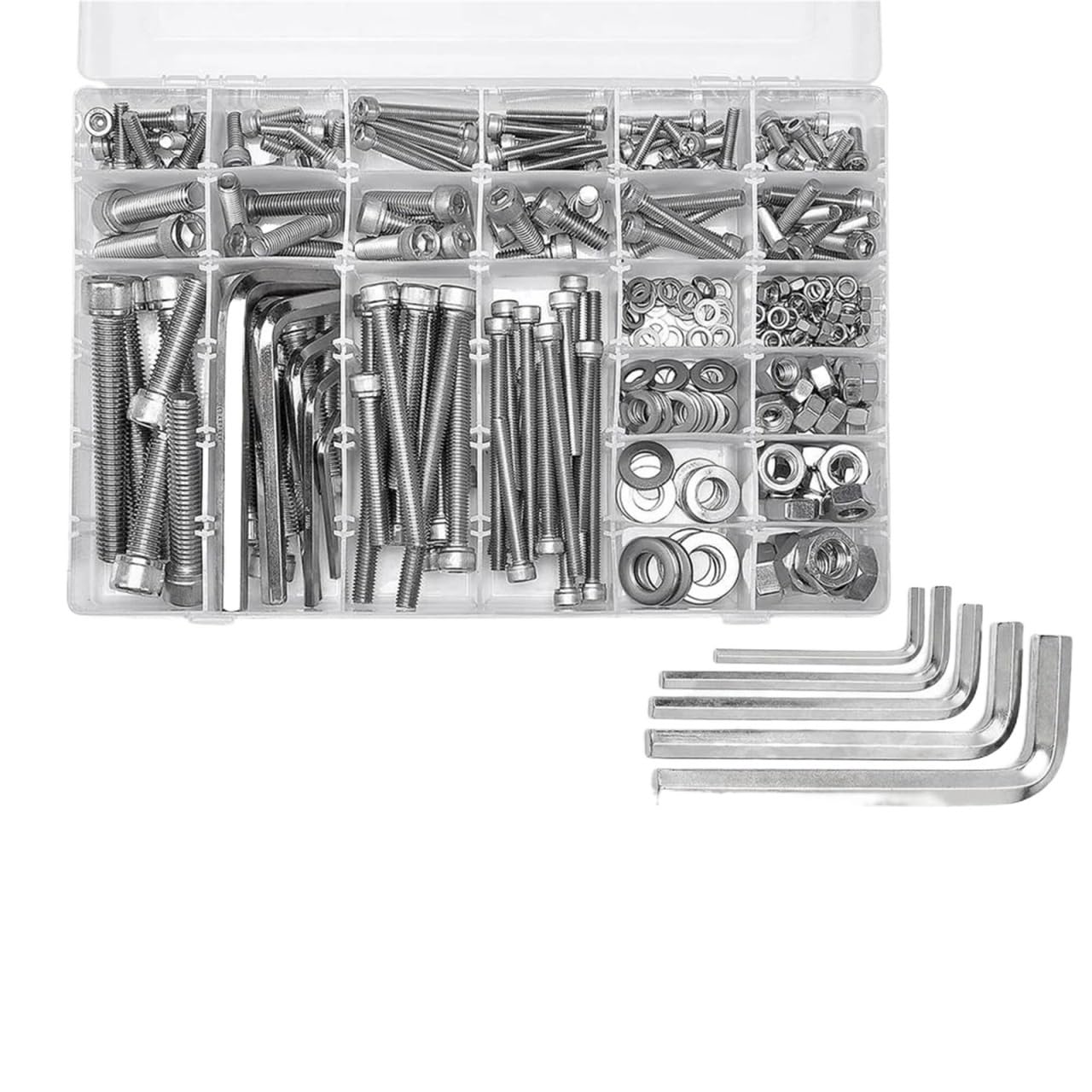 Nut & Bolt Sets 365Pcs Screw Bolt Nut Washer Assortment Set M5 M6 M8 M10
