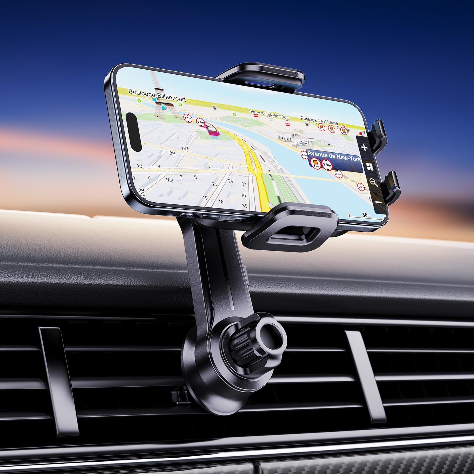 Holdersafe Phone Mount for Car Vent [Never Blocking] Air