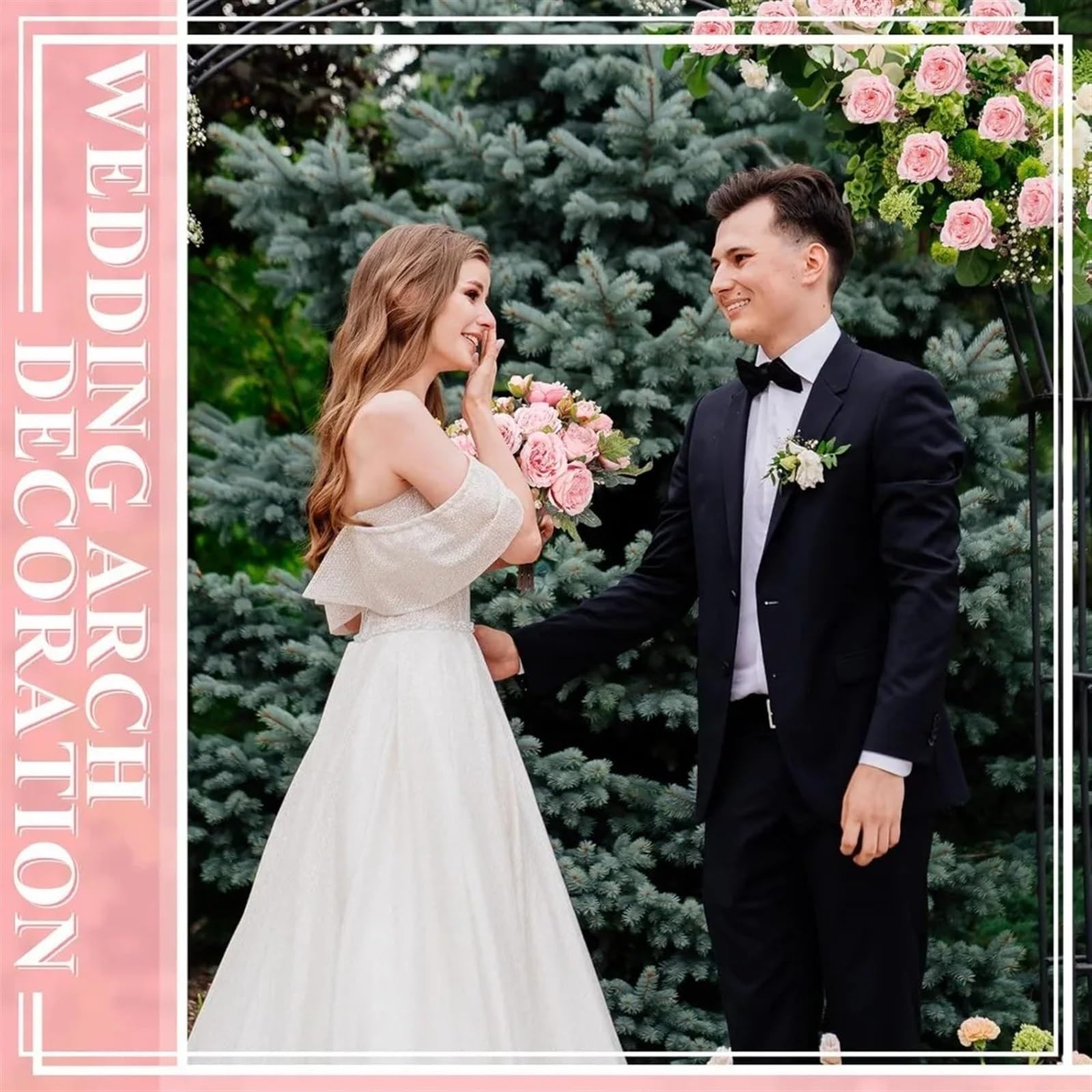 8 Bündel künstliche Pfingstrosenseide, rosa Kunstblumen-Mittelstück, Frühlingsstrauß, Hochzeitsdekoration, Blumen für Startseite(Pink)