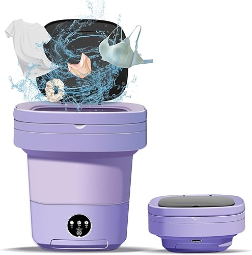 Mini lavadora de 11 litros, lavadora portátil con 3 modos de limpieza profunda para ropa interior, ropa de bebé o calcetines, mini lavadora portátil