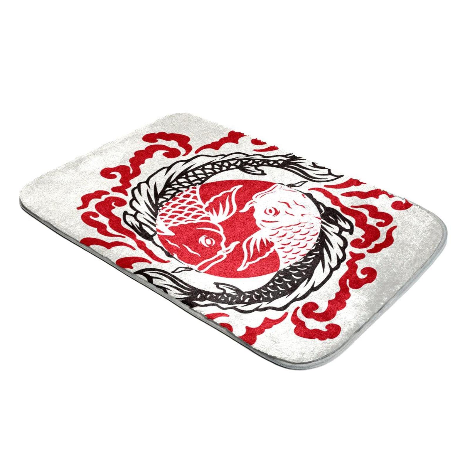 Tapis fausse fourrure poisson japonais aux poils longs d'une douceur infinie