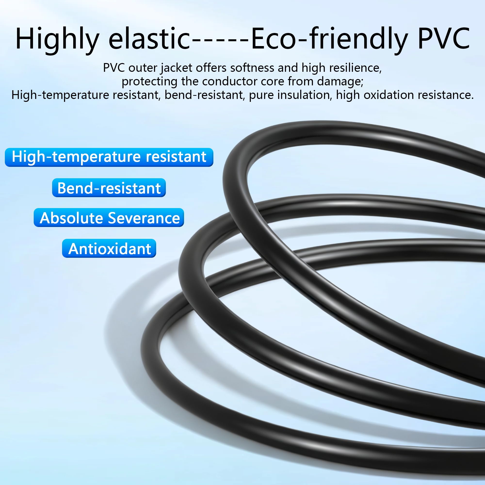 GINTOOYUN 3M/9.84FT DC5525 kabel zasilający 18AWG DC 5.5mm x 2.5mm żeński do męskiego przedłużacza zasilania do kamer bezpieczeństwa, pasków świetlnych LED, routerów itp