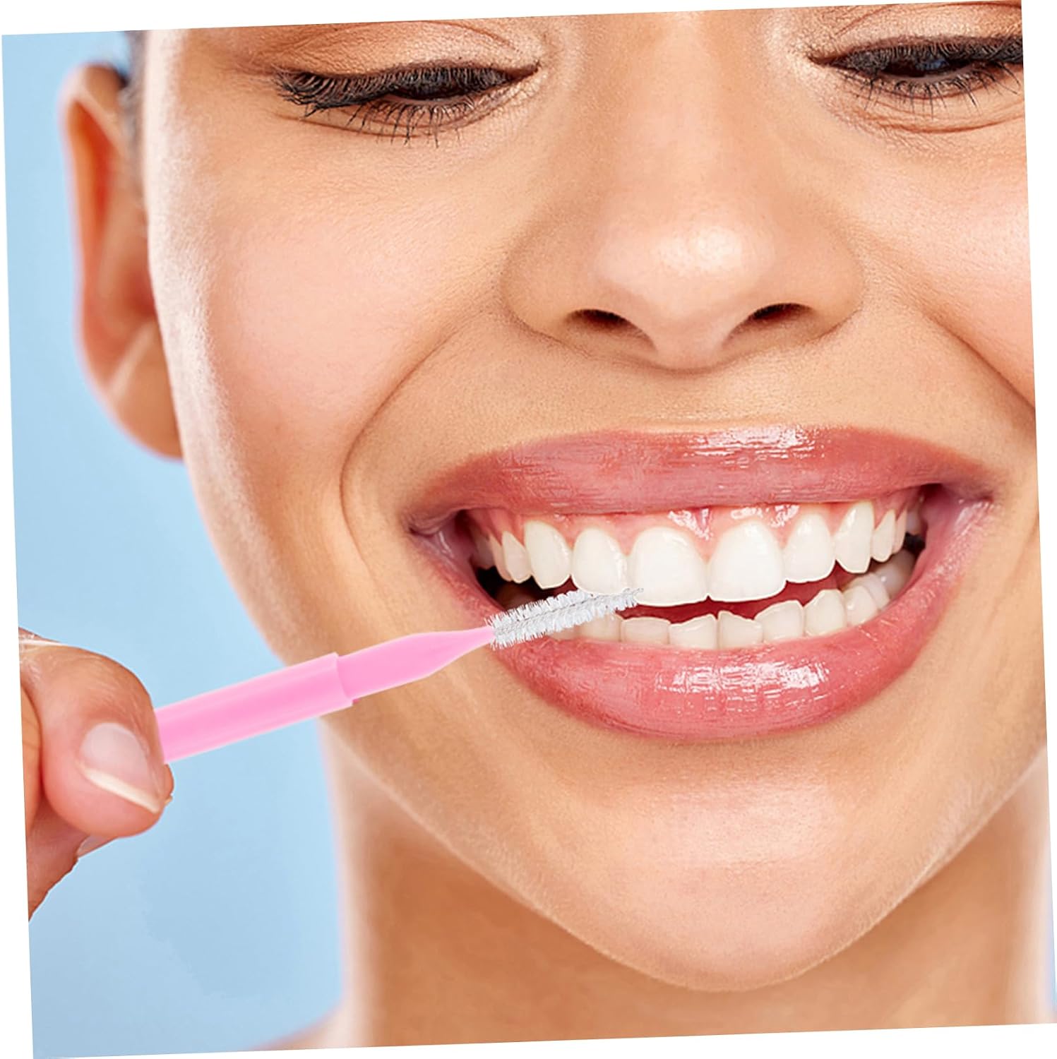 BESTOYARD 100Pcs Interdental Cleaning Brushes for Braces Toothpick Tool with Convenient Handle Portable for Teeth Cleaning and Gum Care
