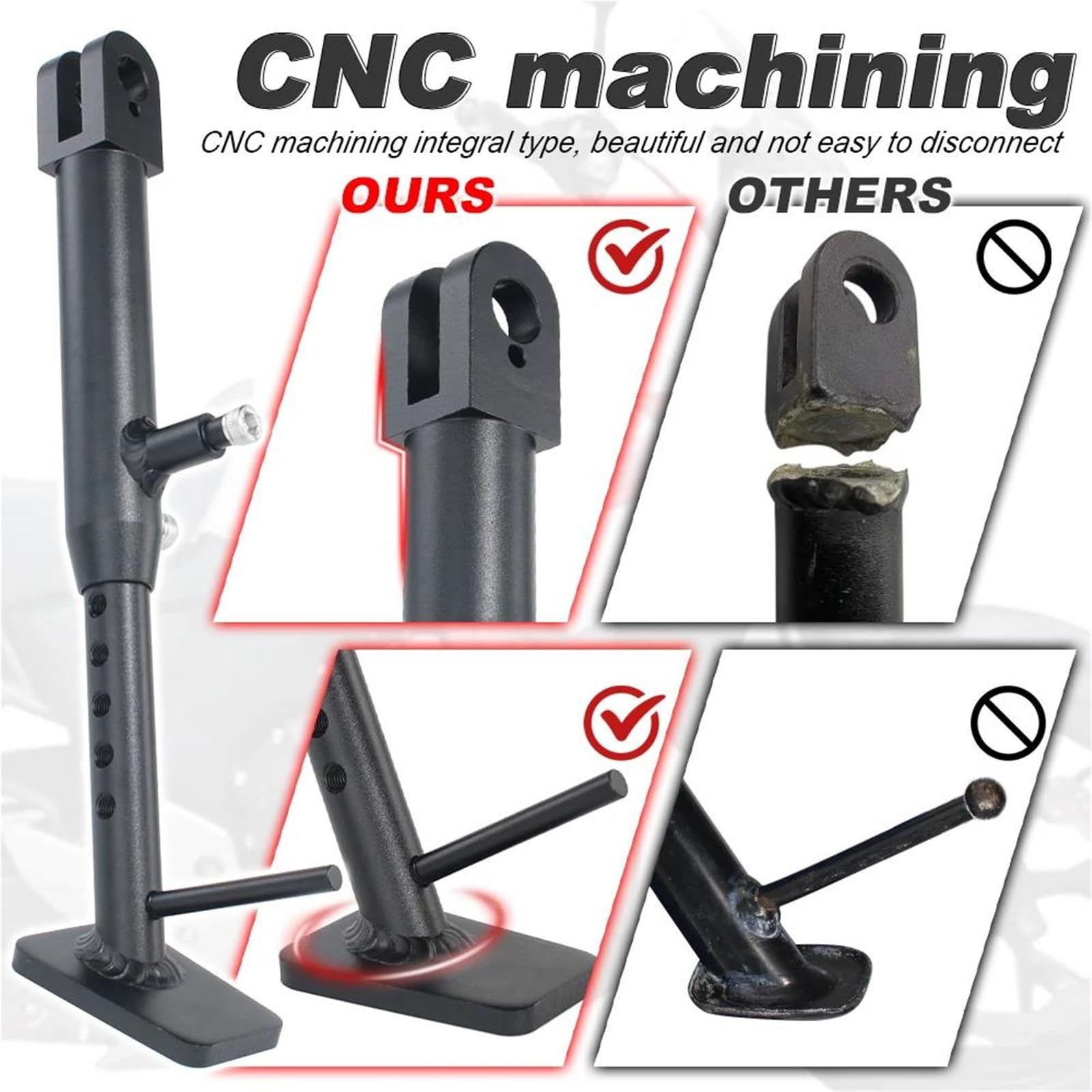 Rivestimenti Laterali Supporto Rack di Parcheggio Cavalletto Laterale Regolabile Cavalletto Moto per CB500F CB500FA CBR500R /RA CB500X /XA