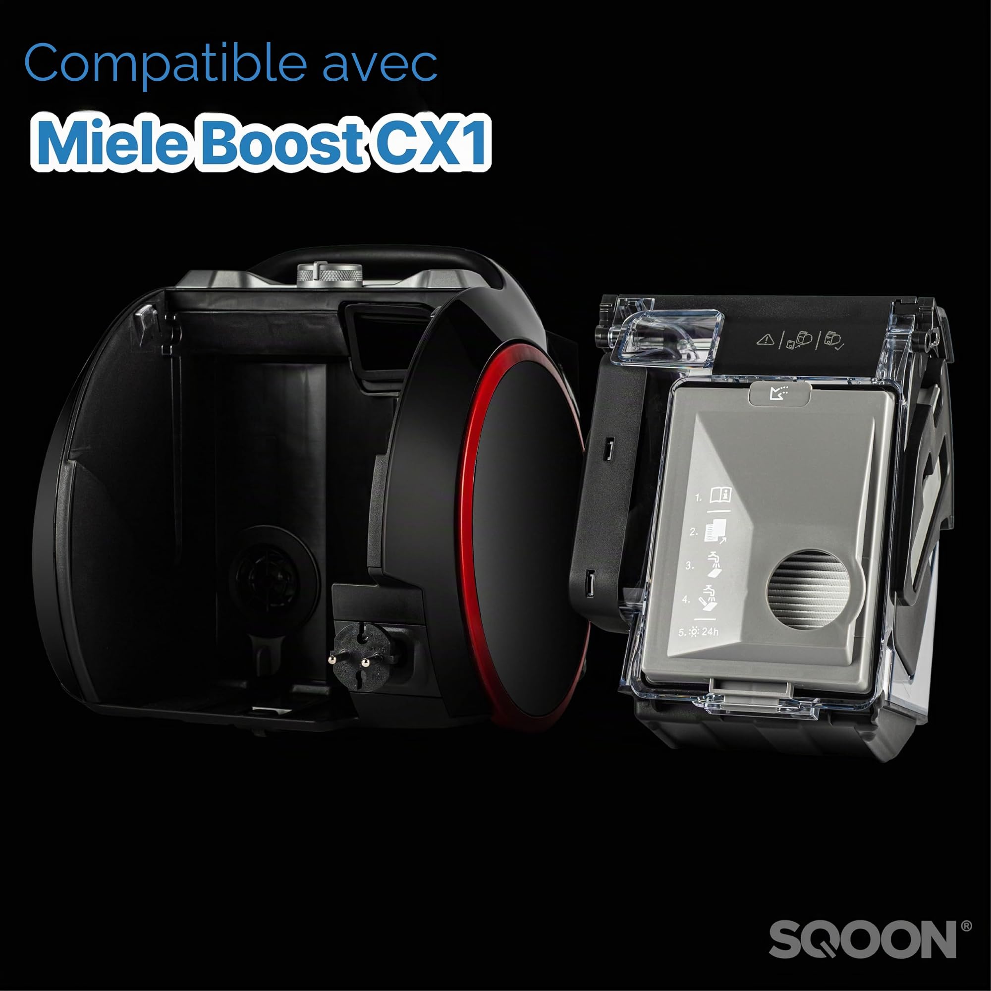 Filtre d'Aspirateur de Rechange pour Miele Boost CX1 - Filtre à Charbon de Qualité Supérieure