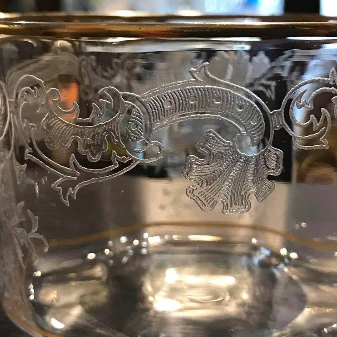 サンルイSt LouisクレオCleoクリスタルシュガーボウル金彩装飾