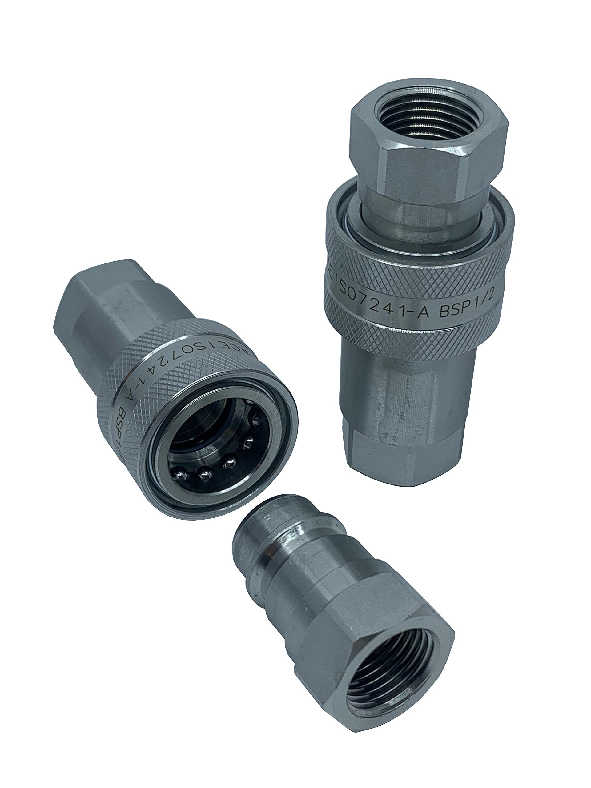 2個セット ワンタッチカプラー G1/2 ユンボ ショベルカー 高圧油圧