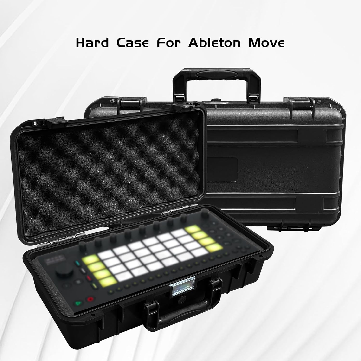 Hard Shell MIDI Controller Case for Ableton Move, Hard Shell Carrying Storage Case Equipped with Comfort Handle with Customizable Foam
