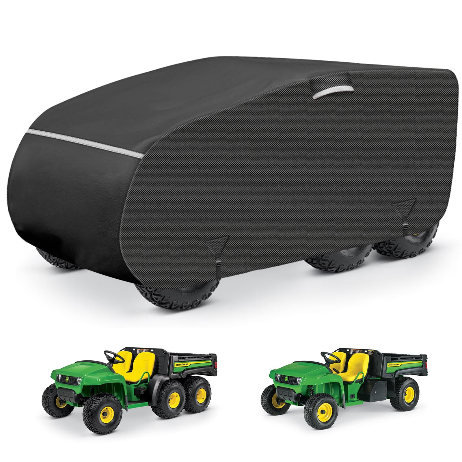 Waterproof UTV Cover Compatible with John Deere Gator TH 6×4 / TE 4×2 with Windproof Buckles for Snow Wind Dust Rain Protection & Storage