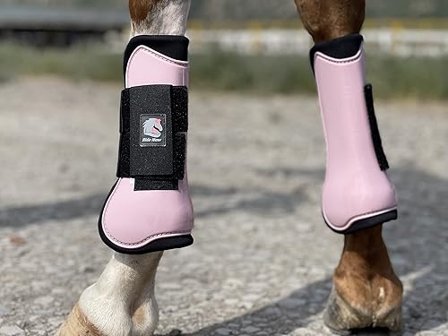 Miniatura 7 de Juego de 4 botas de tendón de caballo con frente abiertoFetlock para caballo