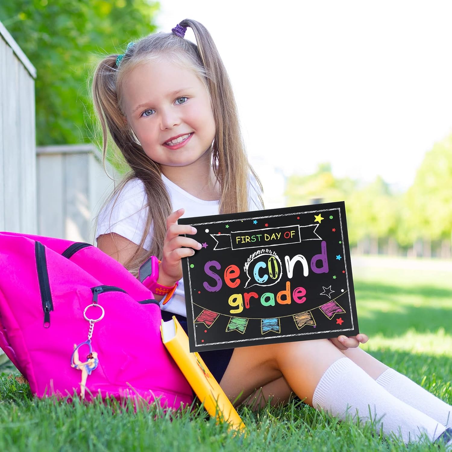 Buy Pack of 16 First and Last School Day Chalkboard Signs Back to