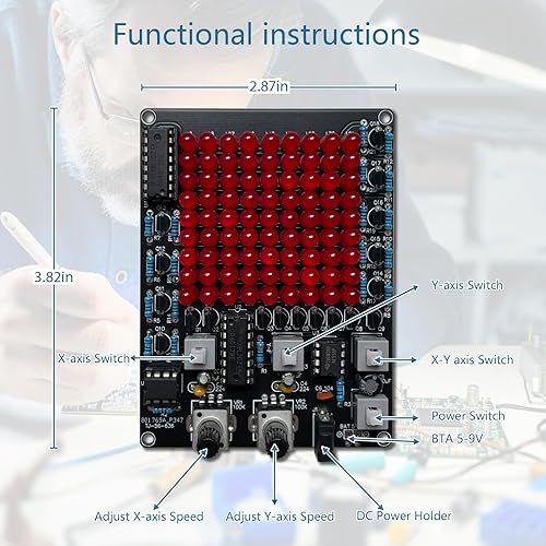 Miniatura 6 de EI - Luces de persecución electrónicas con luces LED, kits de práctica de soldadura, kits de bricolaje electrónicos, kits de soldadura para