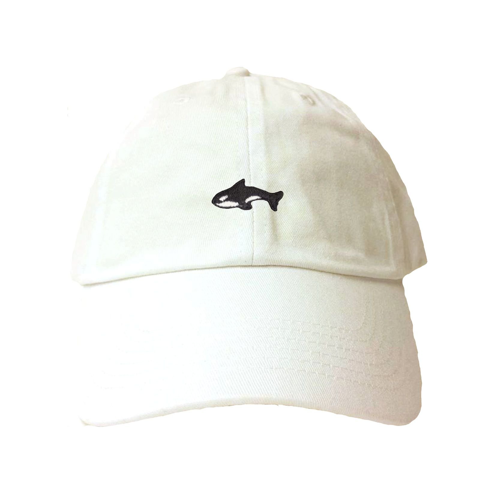 Go All OutAdjustable White Adult Orca Killer Whale Embroidered Dad Hat