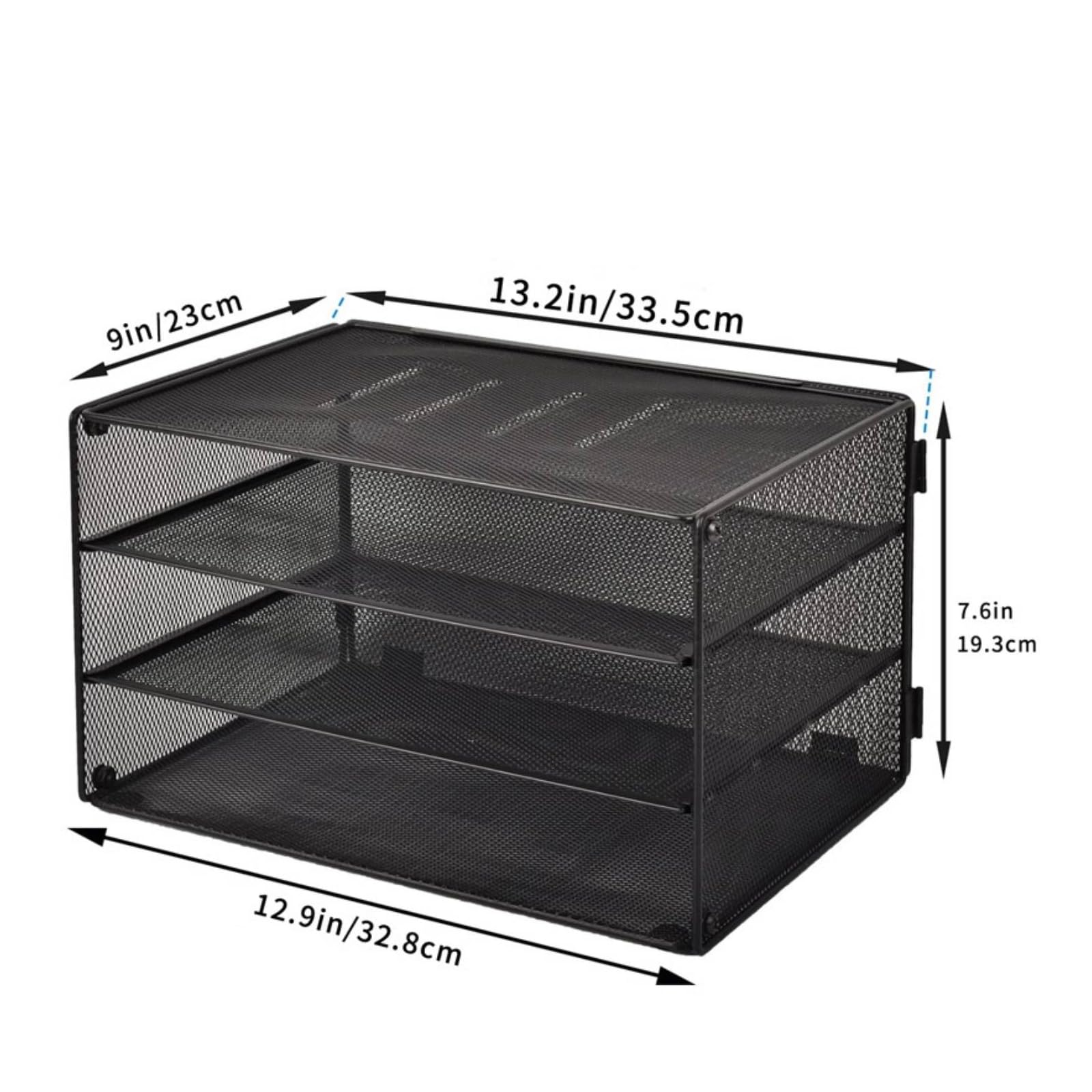 Harilla Organizador Escritorio Metal Negro Resisn Organizador Escritorio con Triple es para Oficina en Casa
