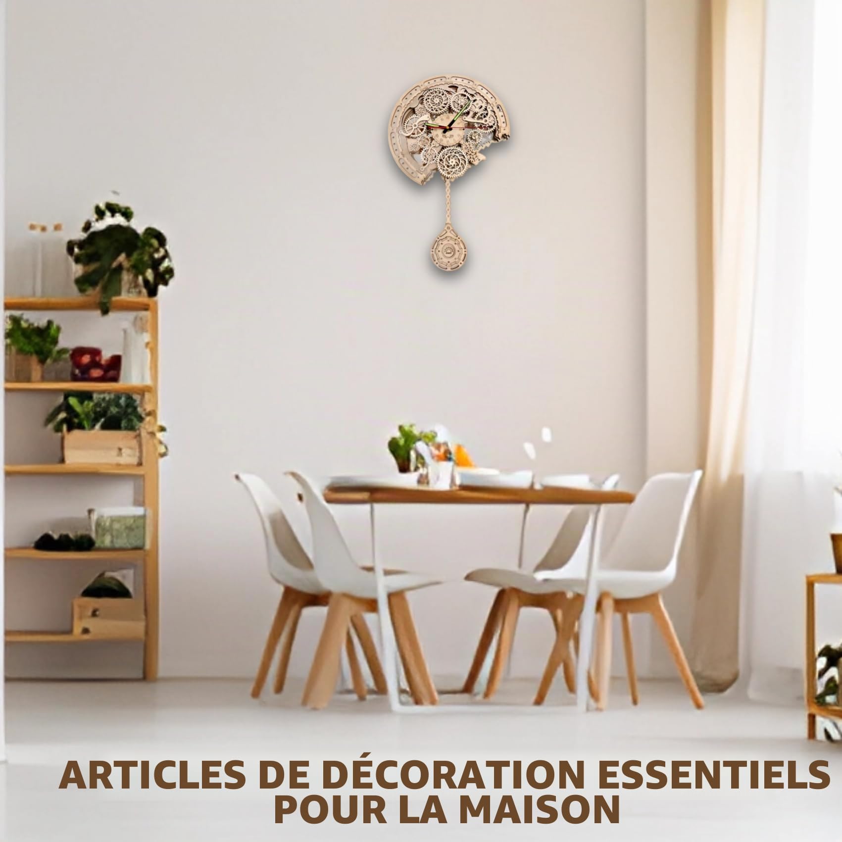 Gueidi Puzzle 3D en bois magique - Kit de modélisation 3D - Cadeau pour enfants et adultes (horloge)