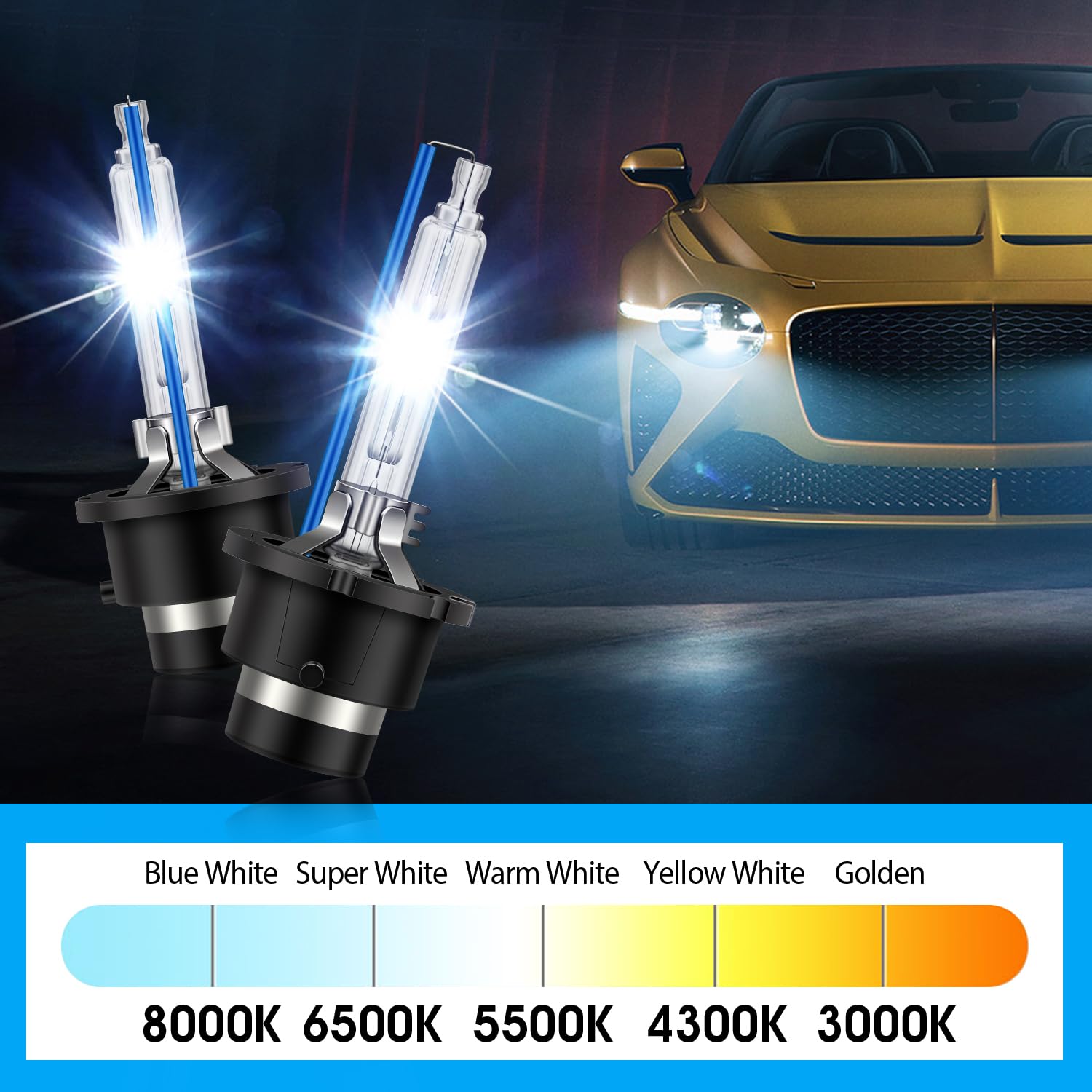 2x SuperVision D1S Xenon Brenner 4300K - Für BMW Scheinwerfer, Warmweiß, 35W