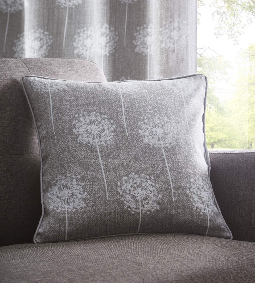 Bedmaker Floral Fully Lined Eyelet Ring Top Curtains, Ochre, 46w x 54d Inches, W 46" x L 54" (1 Panels) - Image 3