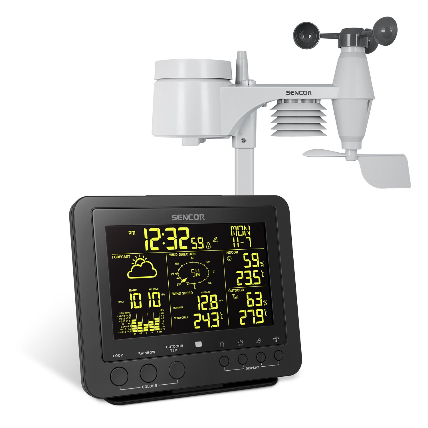 Buy Sencor SWS9700 Professional Weather Station Wireless 5 in 1 Sensor