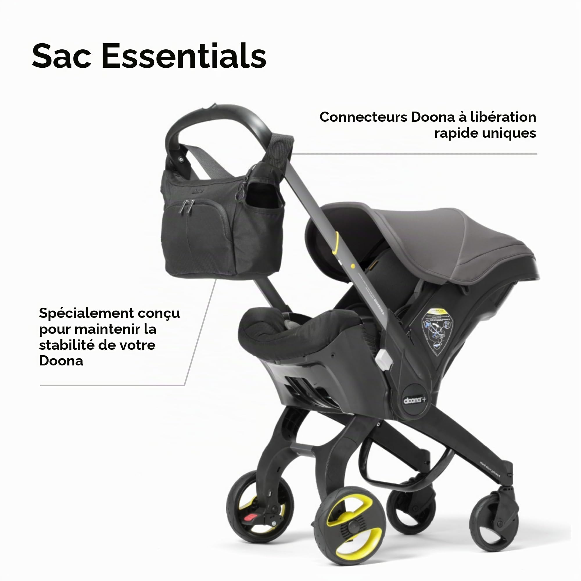 Doona Sacs de la Marque Modèle Sac Essentials Noir Nitro