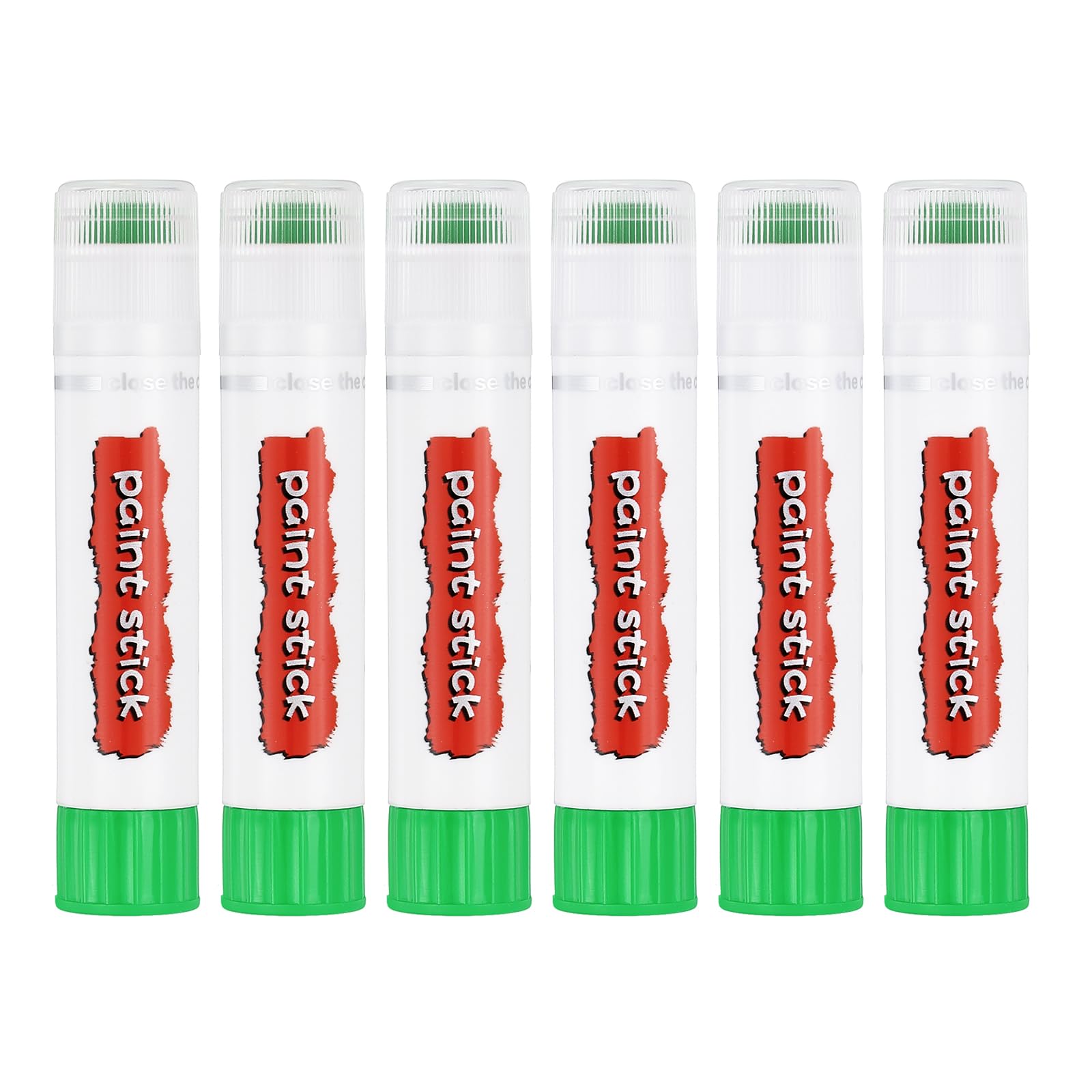 PATIKIL Solid Tempera Paints, 6 Pcs Washable Quick Drying Paint Sticks Paint Pens for Artists Beginners Art Supplies, Light Green