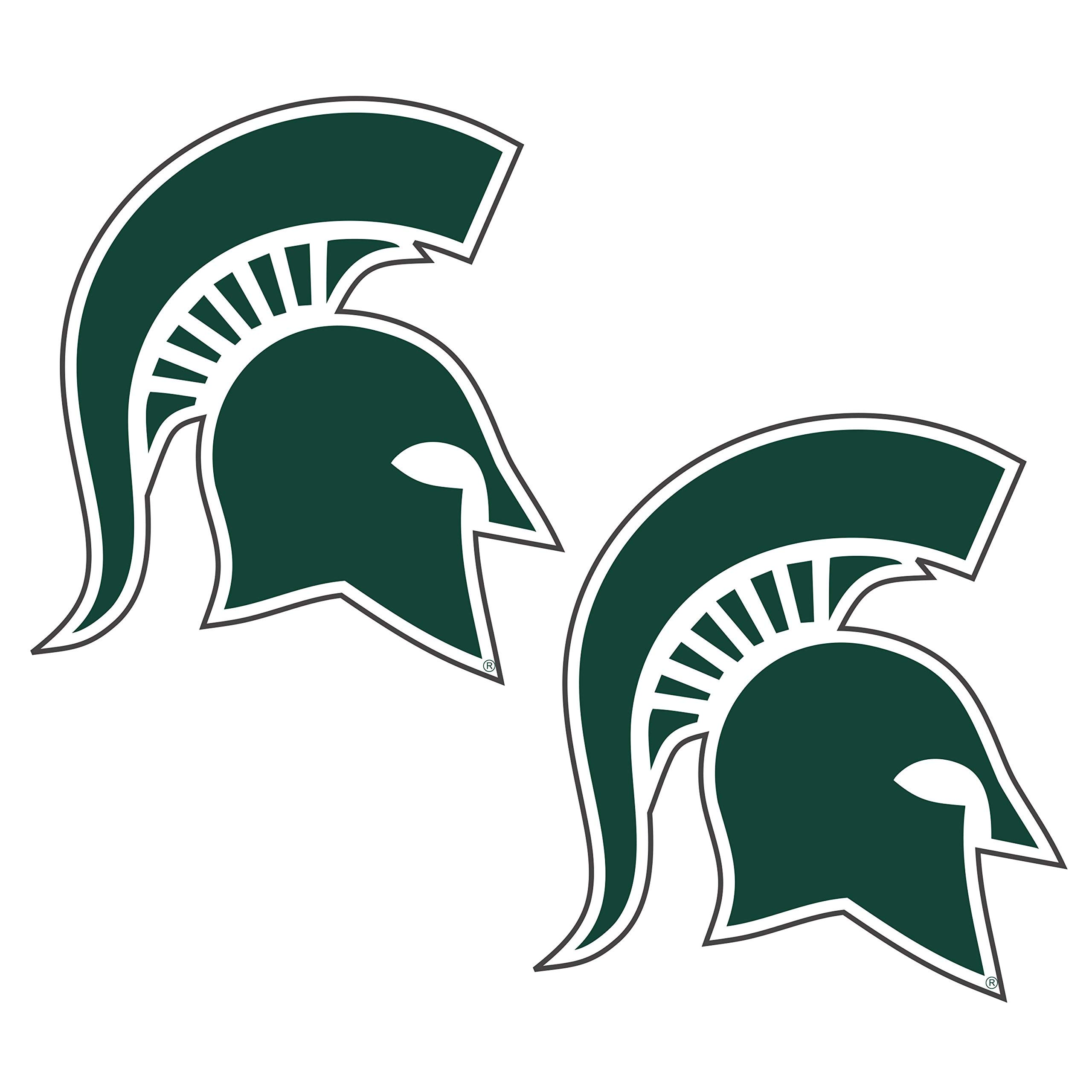 Amazon Com Craftique Michigan State Decal Spartan Head 2 Pack Deca 2 2 In Sports Outdoors