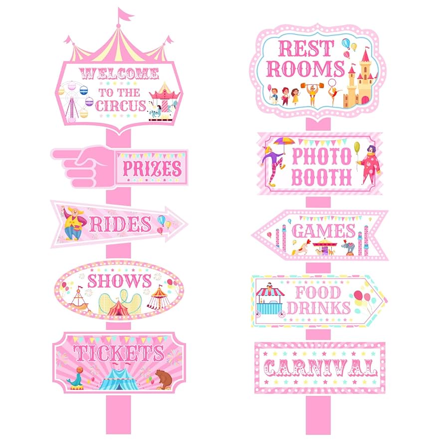 amazon-com-20pcs-circus-carnival-party-directional-signs-pink-circus-carnival-signs-circus-tent-porch-sign-carnival-yard-sign-for-kids-indoor-outside-carnival-party-supplies-home-kitchen for Carnival Party Signs Printable Free Amazon.com: 20Pcs Circus Carnival Party Directional Signs Pink, Circus Carnival Signs, Circus Tent Porch Sign, Carnival Yard Sign for Kids Indoor Outside Carnival Party Supplies : Home & Kitchen for Carnival Party Signs Printable Free
