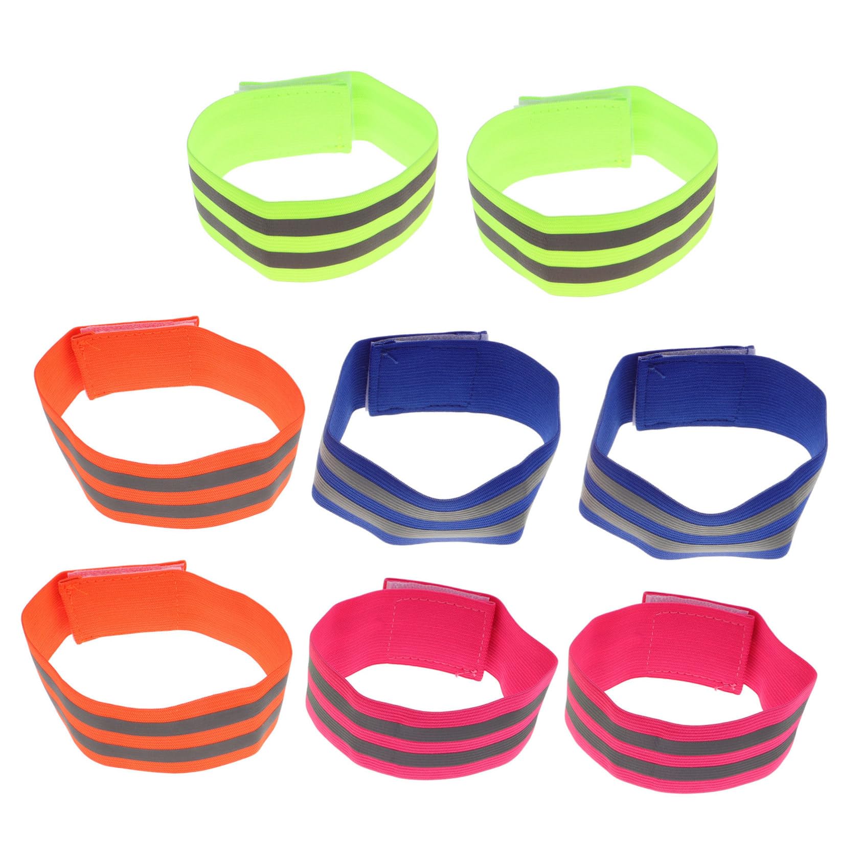 ifundom 8Pcs Reflective Armbands for Night Running Adjustable Safety Gear for Jogging Cycling Walking High Elasticity Bands for Enhanced Visibility Low Light Conditions