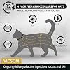 VICSOM 4 Paquete Collar Antipulgas y Garrapatas para Gatos, 32 Meses de Tratamiento y Prevención, Impermeable Ajustable, Negro Gris Certificado ClimeCo 2