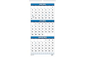 House of Doolittle 2024-2025 Three-Month Academic Vertical Wall Calendar