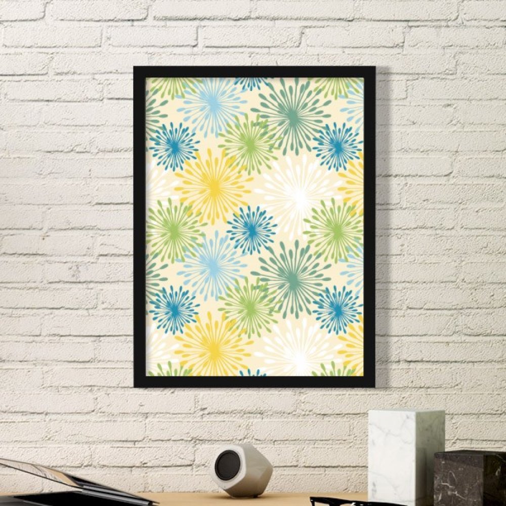 Cadre photo pissenlit noir en bois rectangle DIYthinker pour petite décoration murale
