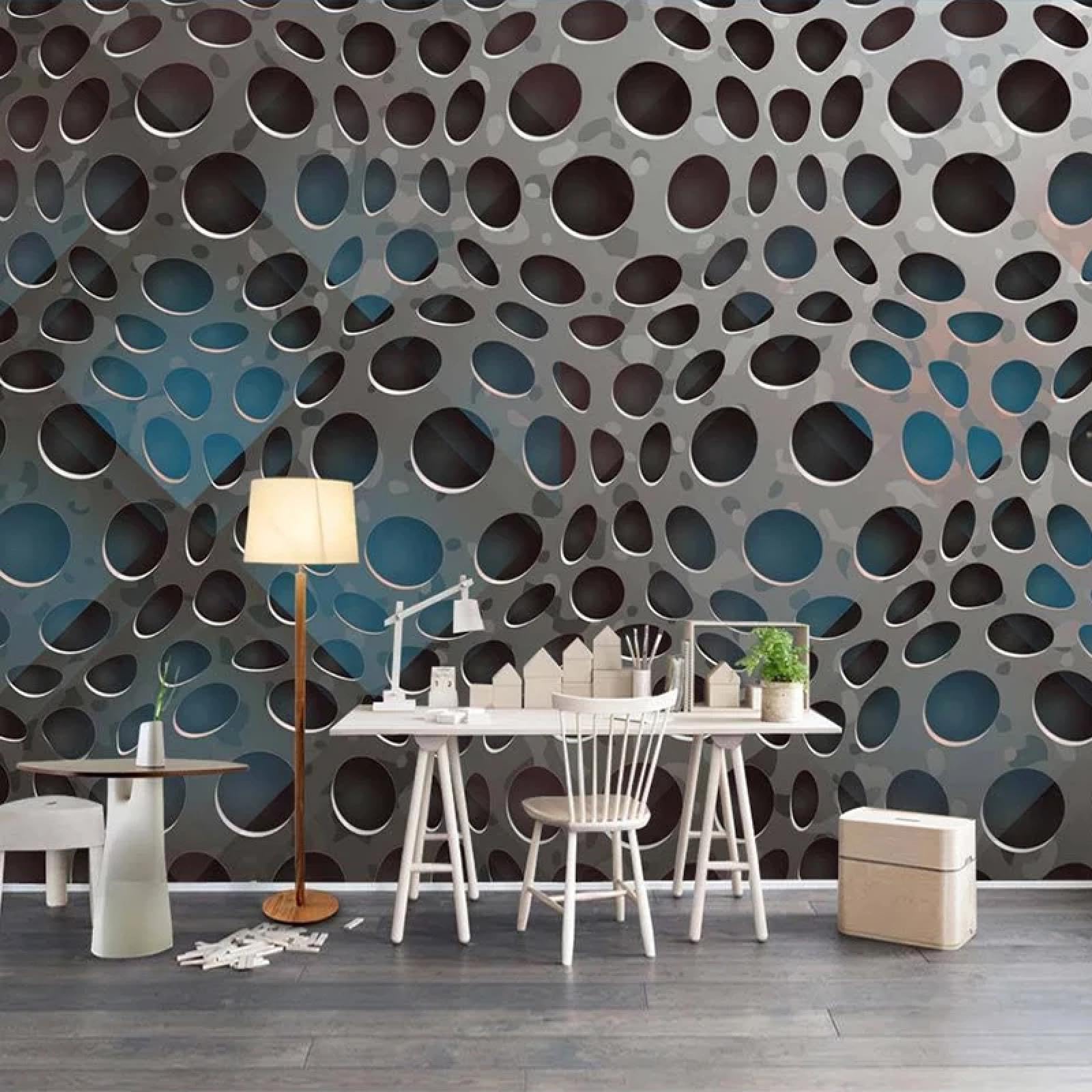 Papier peint panoramique bureau et café : transformez vos murs avec le style géométrique