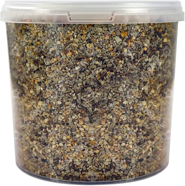SQUAWK Robin & Songbird Food | Premium Enhanced Formula, Full of Natural Ingredients | Free of Husks & Germinating Seeds | Garden Wild Bird Feed Mix| Protein Rich, Full of Energy Mixture (1L Tub)
