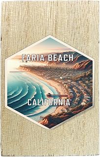 Faria Beach California Travel Destination Souvenir Wooden 2" x 3" Fridge Magnet Single