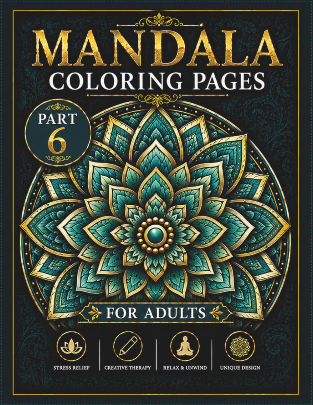 Mandala Coloring Pages for Adults Part 6: Simple patterns for anxiety relief and fun
