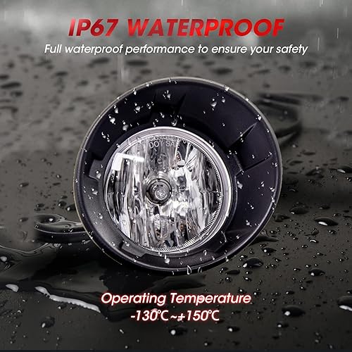 Miniatura 6 de Reemplazo de montaje de luz antiniebla para Chevy Camaro 2010 2011 2012 2013 con bombillas halógenas y bisel negro (lente transparente)