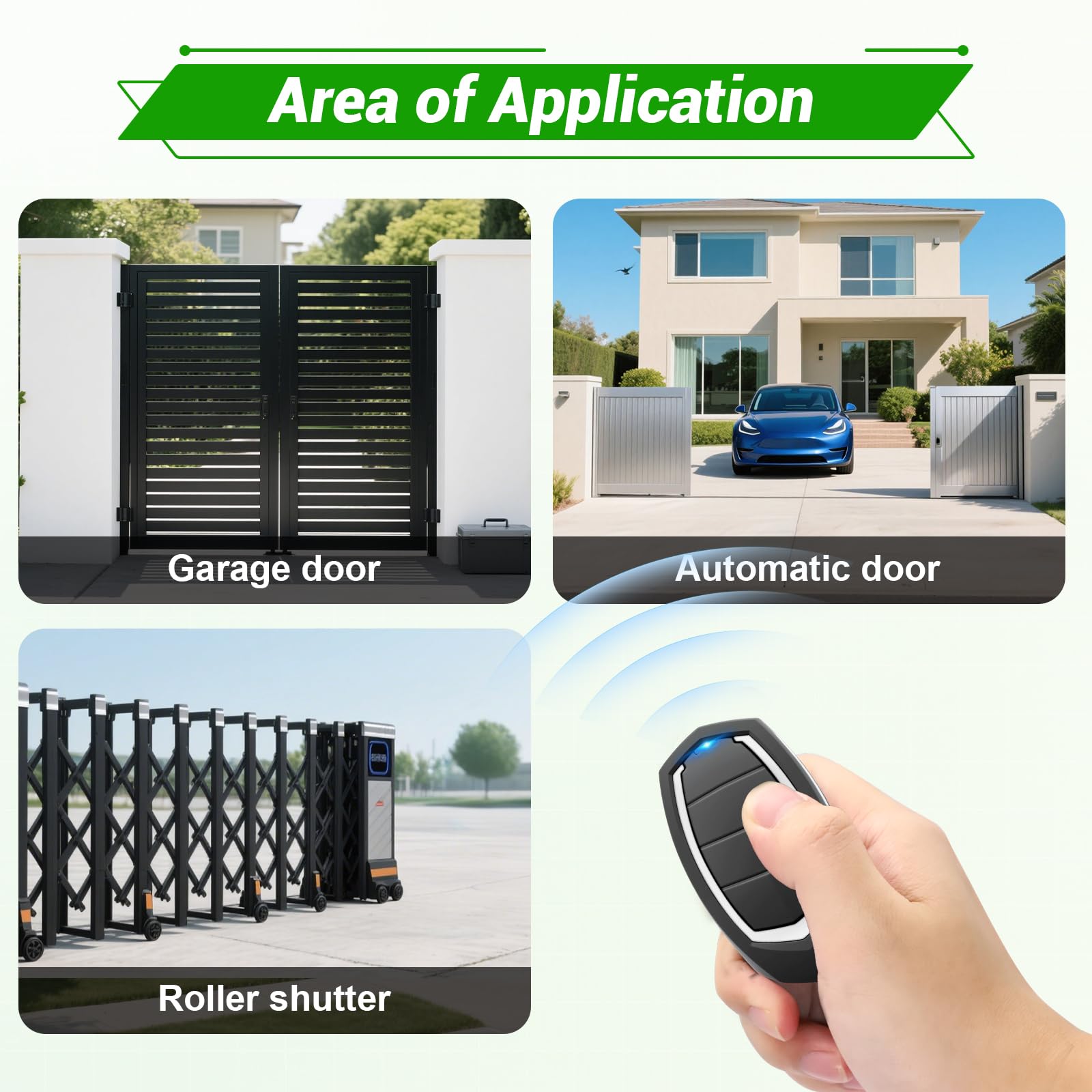 Mando a Distancia para Puerta de Garaje Automática – Compatible únicamente con sistemas de Motorline Falk MX4SP – 4 Canales, Código Dinámico Rolling Code, Frecuencia 433,92 MHz (Pack de 3)