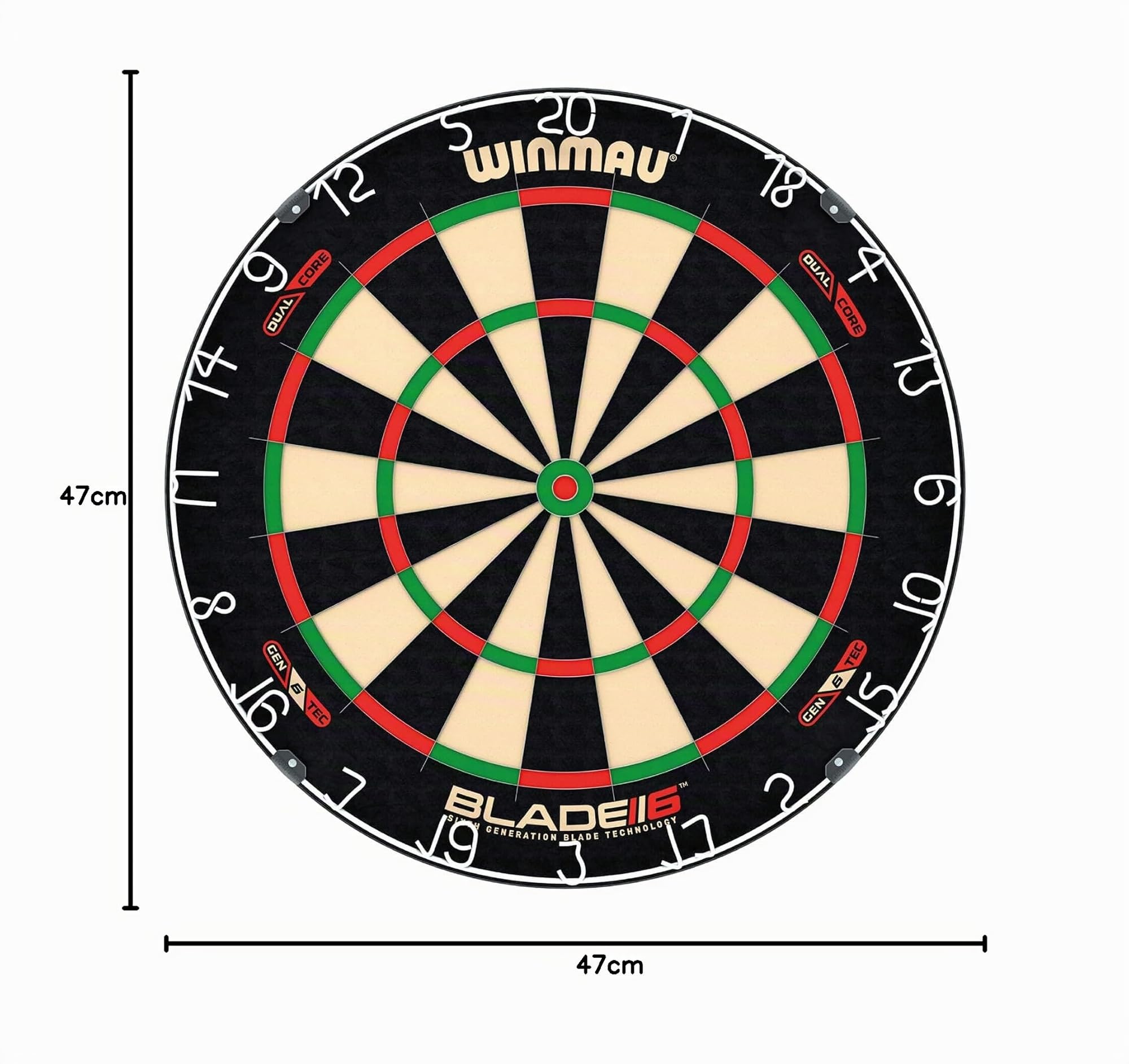 WINMAU Blade 6 Series Professional Bristle Klassische Dartboard