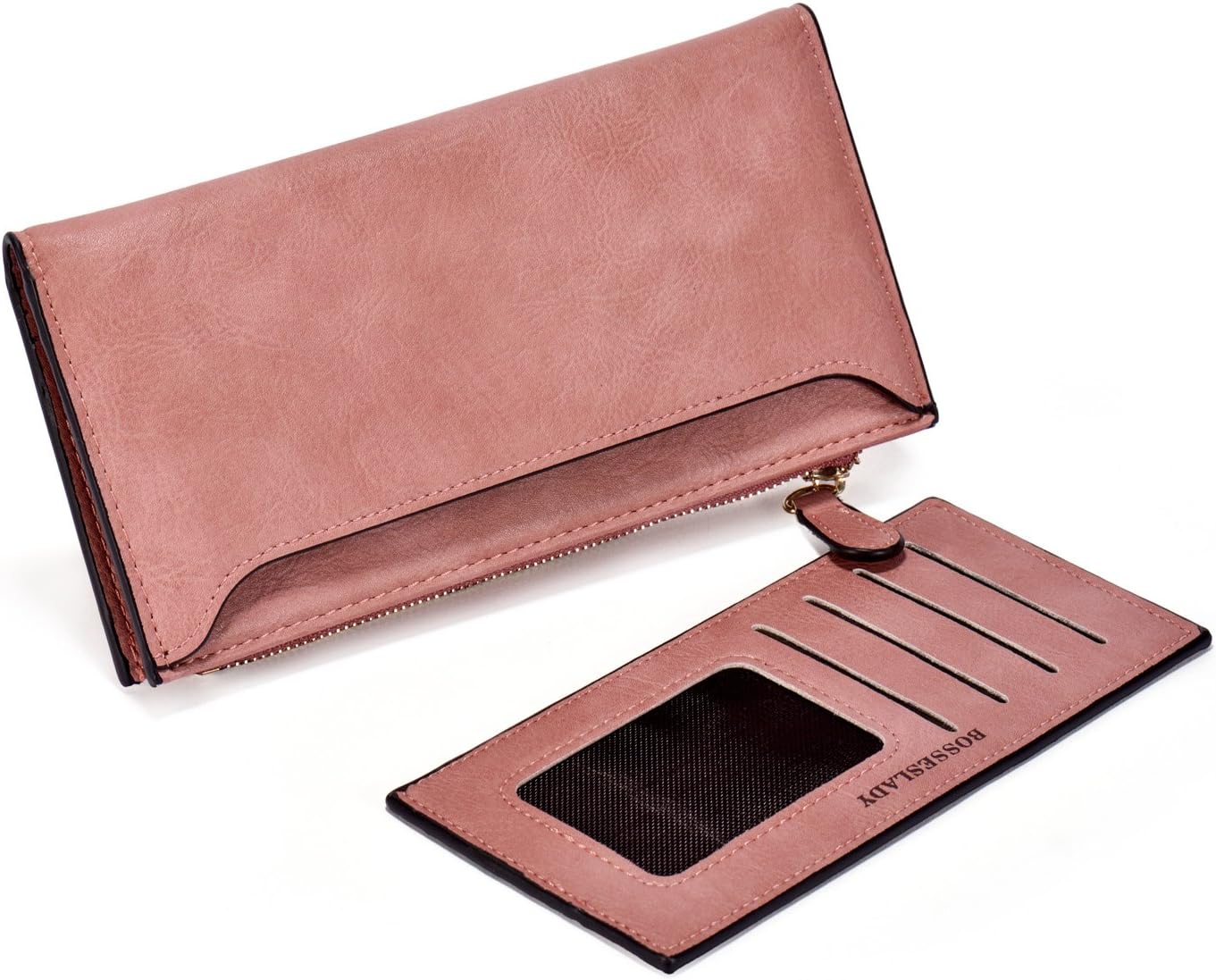 Womens Wallets - Ladies Purse for Womens Clutch Wallet Card Holder Organizer Large Capacity With Wrist Strap