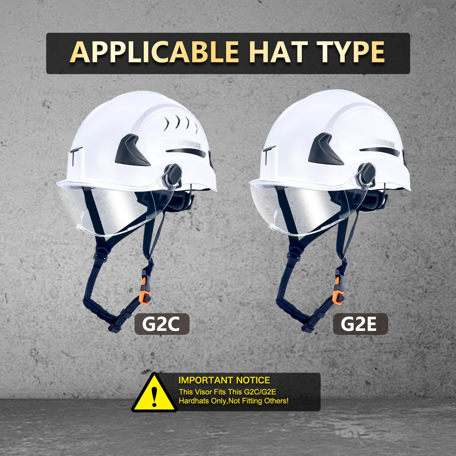 SAFEBUILDER G2C - Casco de seguridad ANSI tipo 2 clase C, casco duro, ventilado, forro EPS ligero, para trabajos de construcción en altura, rescate industrial, OSHA