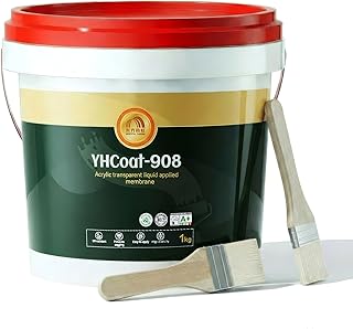 35 oz Transparent Waterproof Coating, Clear Liquid Sealant Invisible Waterproofing Adhesive Leak Repair Agent for Concrete, Wall, Wood, Brick, Water-Based Outdoor & Indoor Paint Sealer 1KG