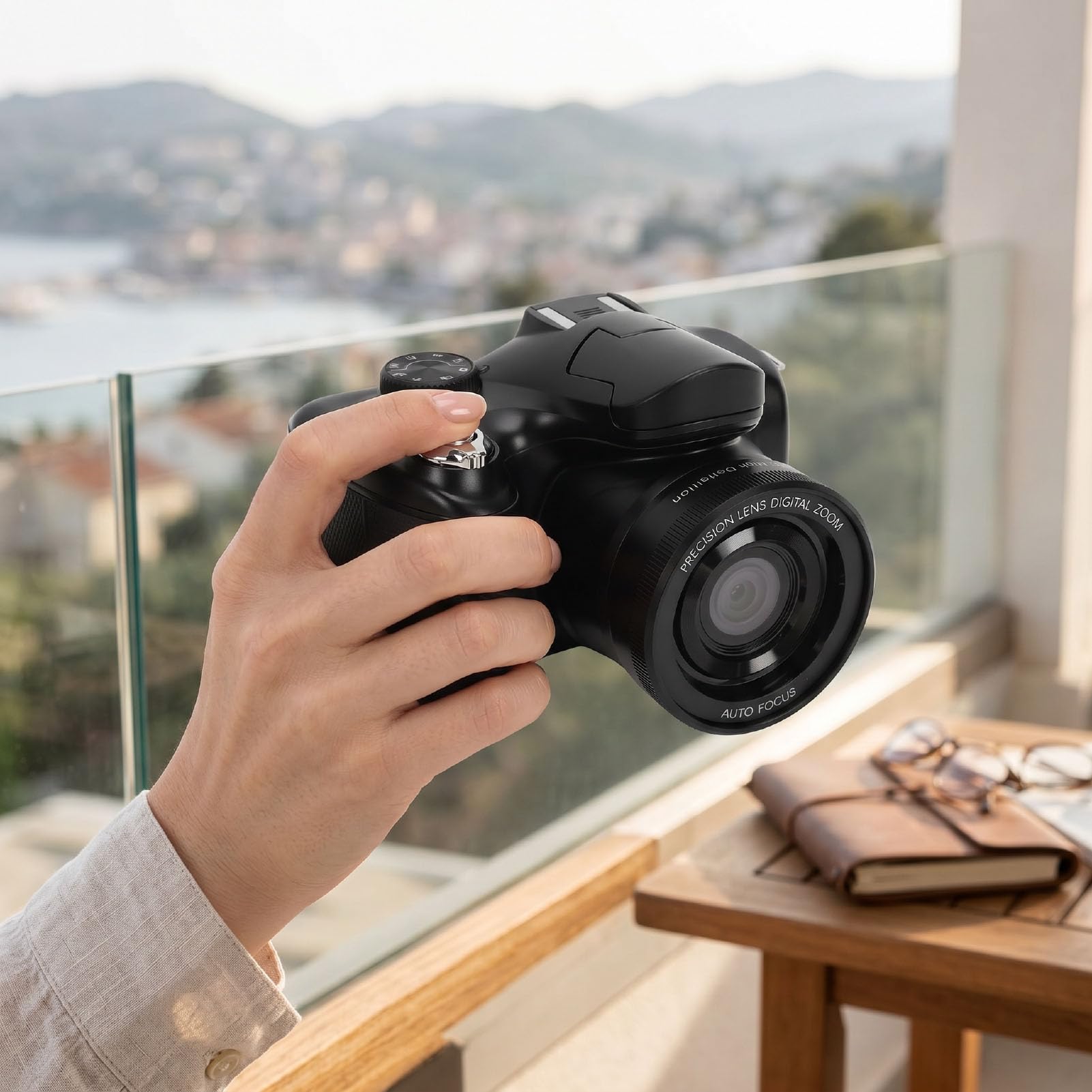 Tosuny Fotocamera Digitale 75MP Video 8K, Fotocamera per Vlogging con Doppio Obiettivo con Schermo Ribaltabile da 3 Pollici per Adolescenti, WiFi, Zoom 16X, Batteria da 2000 mAh