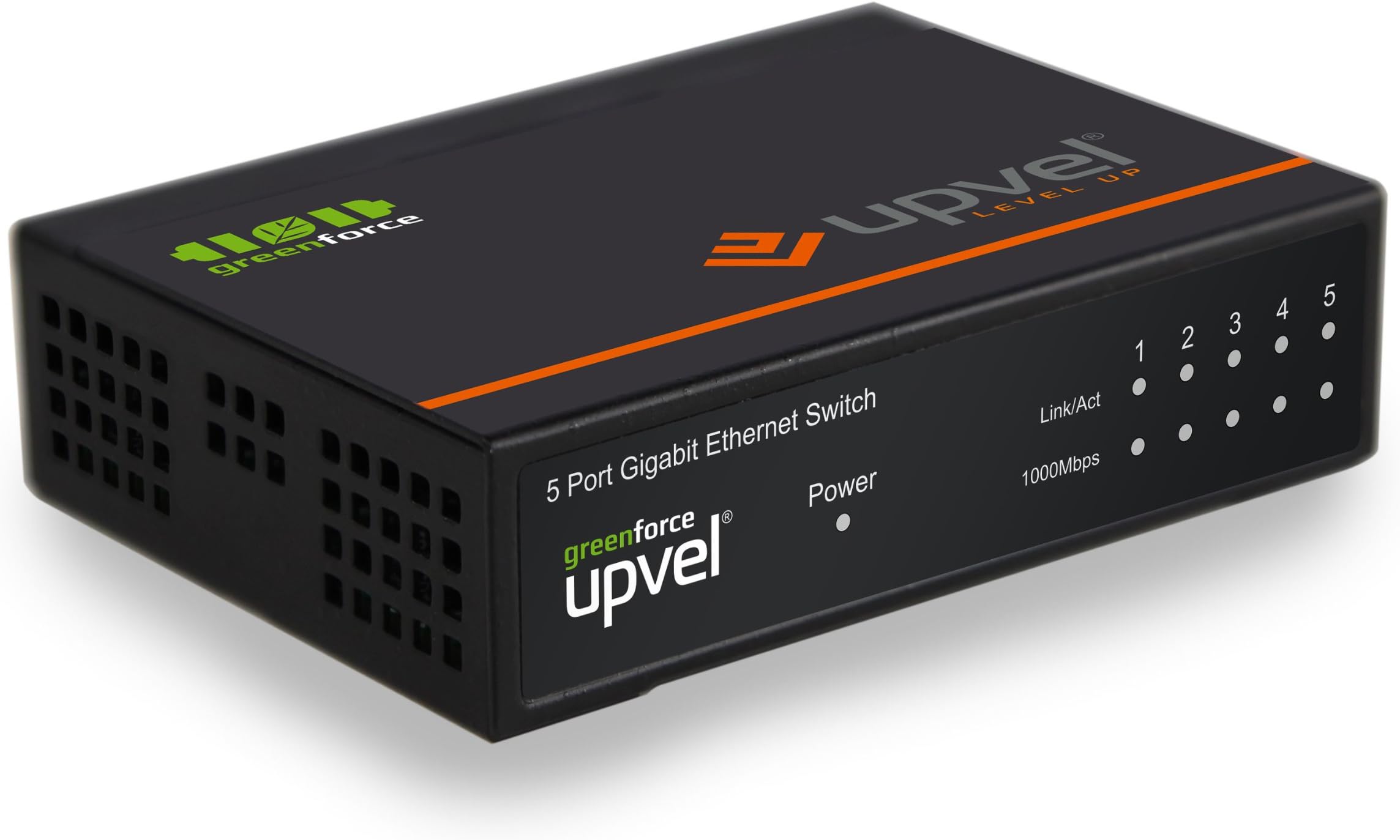 US-5G 5-Port Gigabit Metal Switch for Computer and Home Entertainment Networks with Green Ethernet Energy Saving Features
