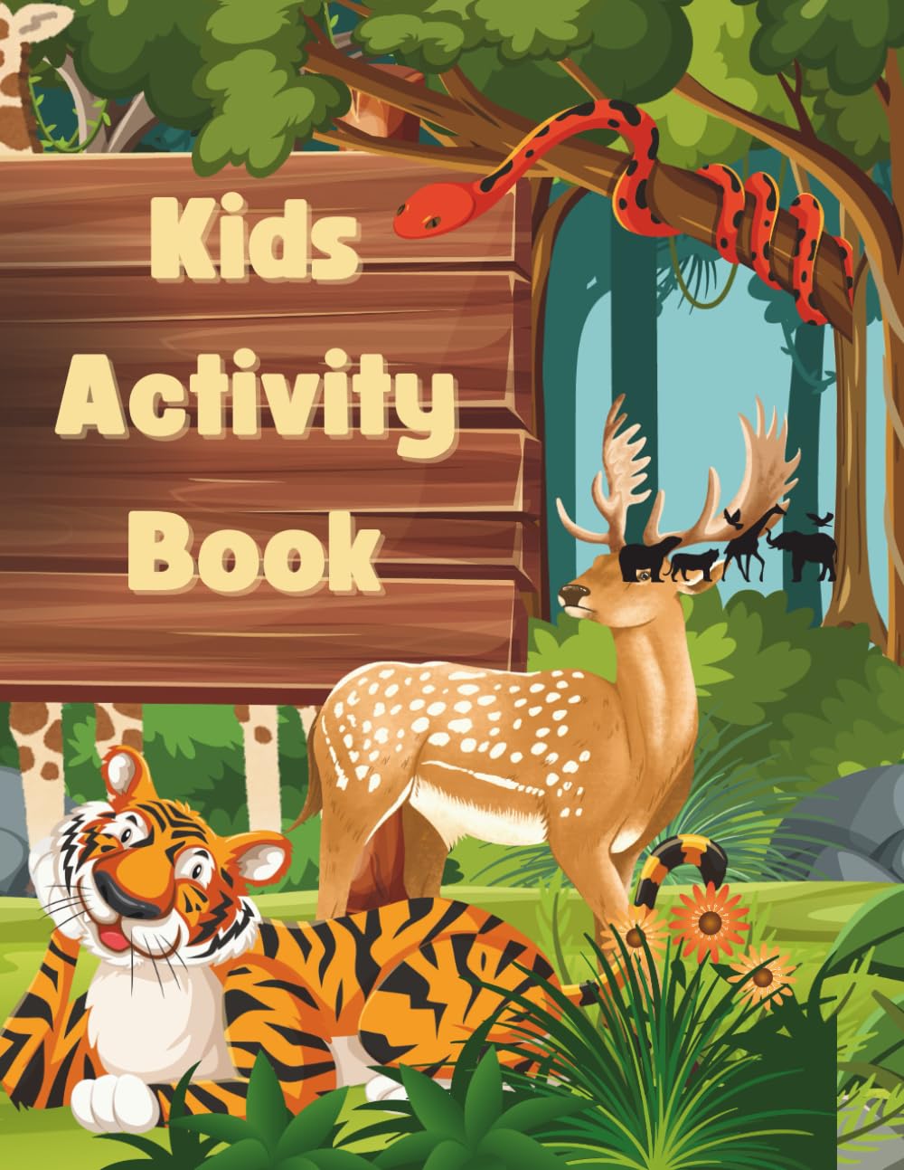 Kids Activity Book: many actuvities are in this book for writing coloring matching etc