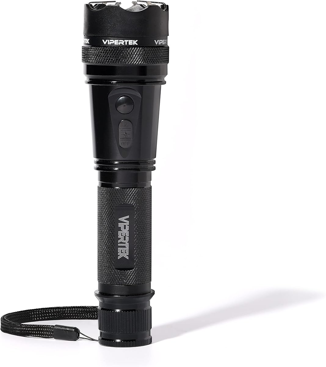 VIPERTEK VTS-195 Heavy Duty Aluminum Stun Gun for Self Defense Rechargeable with LED Flashlight