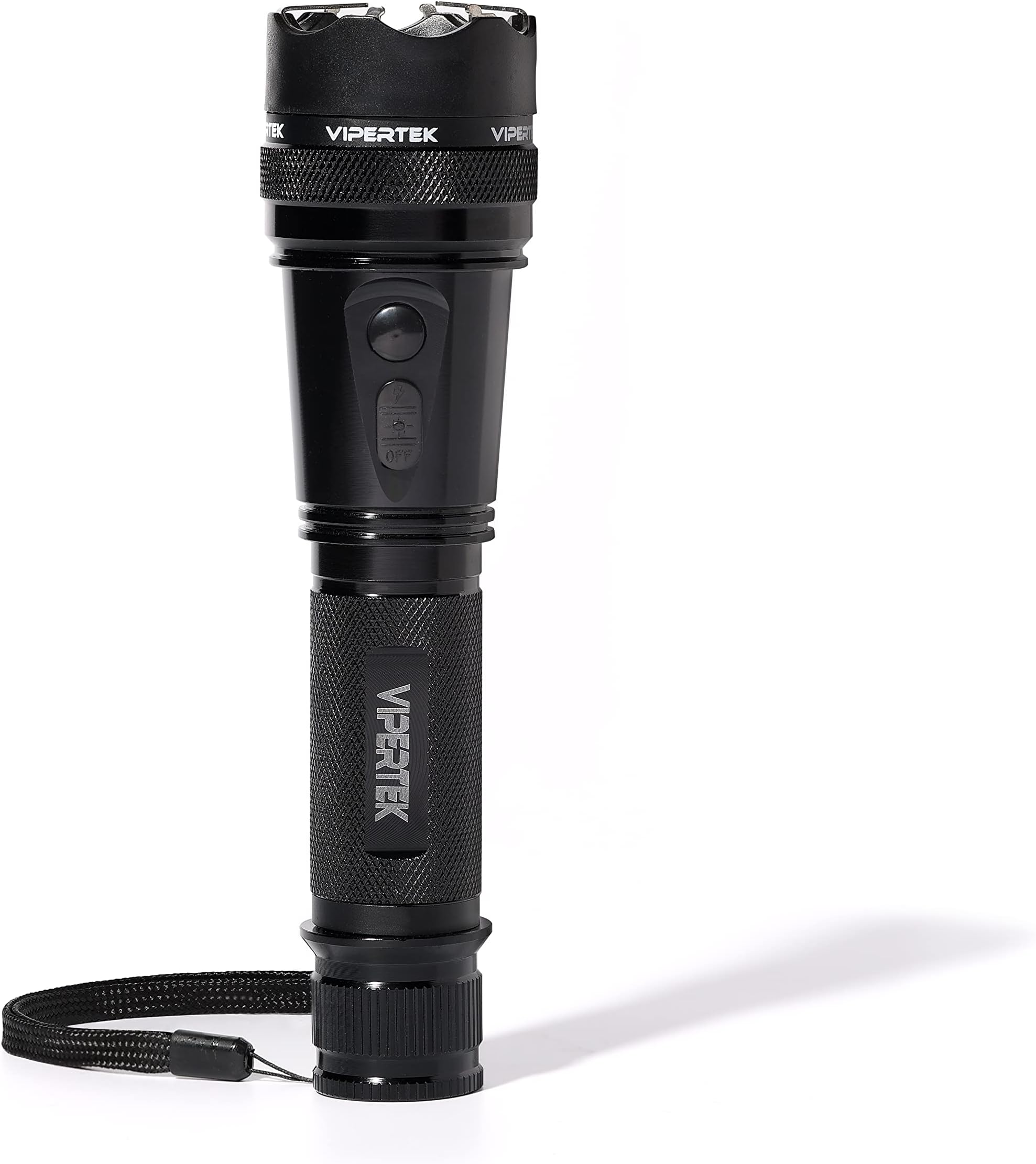 VTS-195 Heavy Duty Aluminum Stun Gun for Self Defense Rechargeable with LED Flashlight