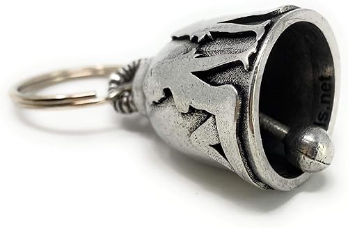 Miniatura 3 de Bravo Bells Trucker Ladies Bell - Accesorio de campana de motociclista o llavero para buena suerte en la carretera, plateado